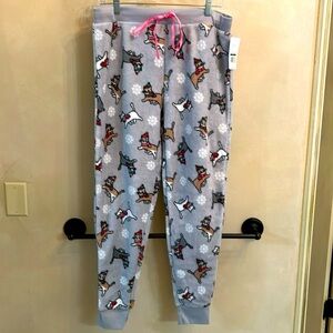 Christmas Kitty PJ Pants. Size Large